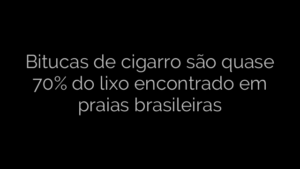 ​Bitucas de cigarro são quase 70% do lixo encontrado em praias brasileiras 
